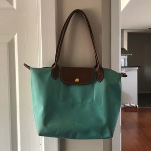 Turquoise Used Longchamp Purse